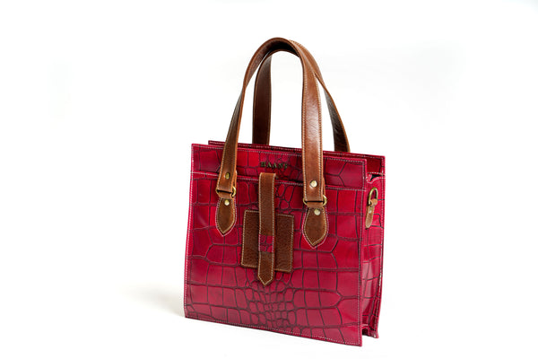 Atria Red Croco bag