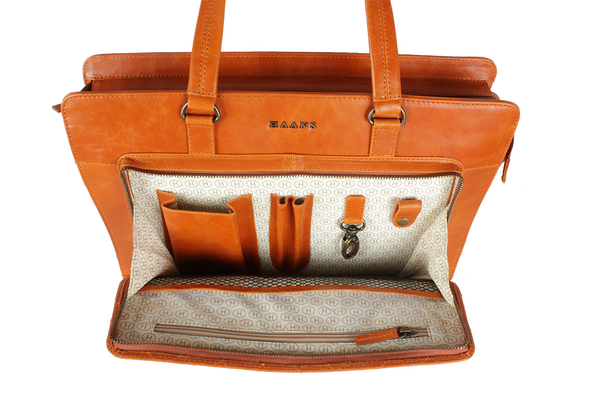 Orange Solid Laptop Bag