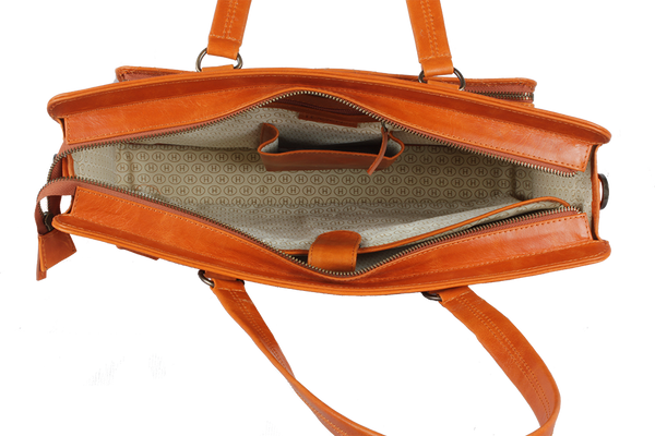 Orange Solid Laptop Bag