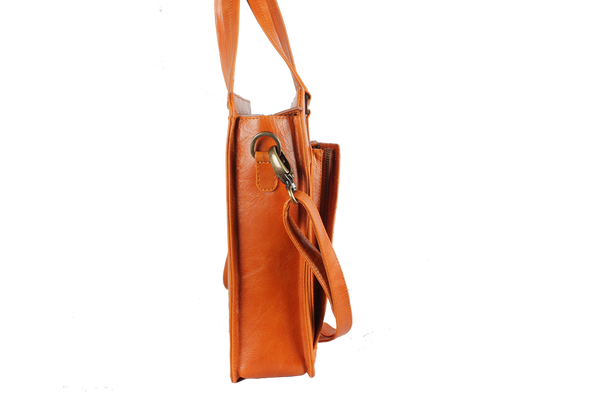 Orange Solid Laptop Bag