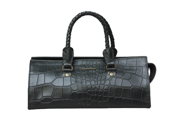 Black Croco Shoulder bag