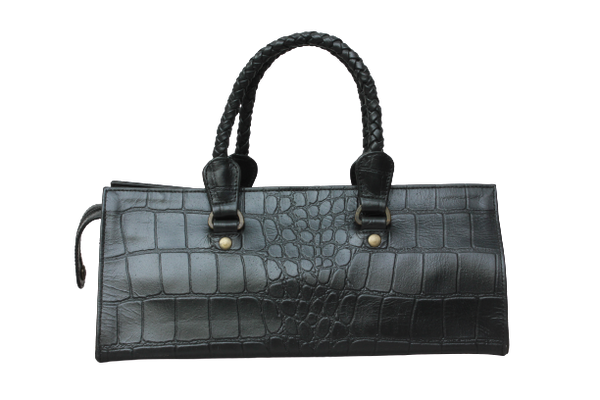 Black Croco Shoulder bag