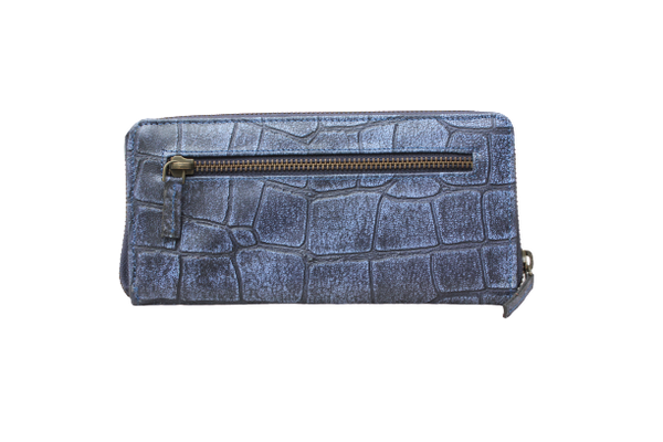 Ashley Clutch Blue Croco